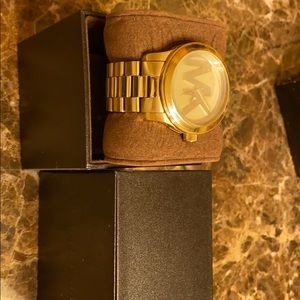 Gold Oversized 44 mm Michael Kors watch